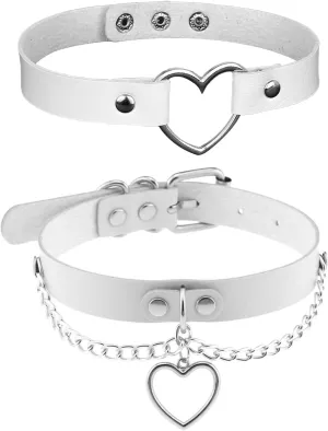 Heart Choker Necklace Set for Women