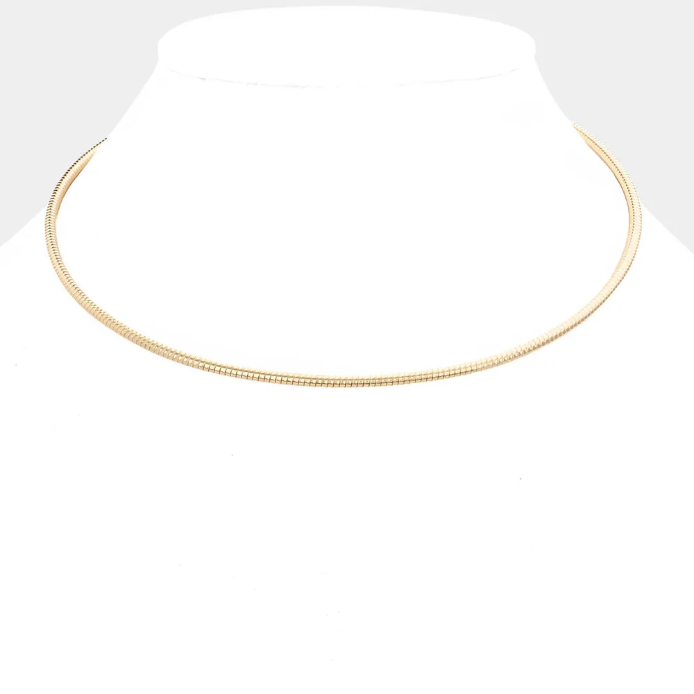 iLLASPARKZ 16 Inch Omega Chain Choker Necklace
