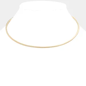 iLLASPARKZ 16 Inch Omega Chain Choker Necklace