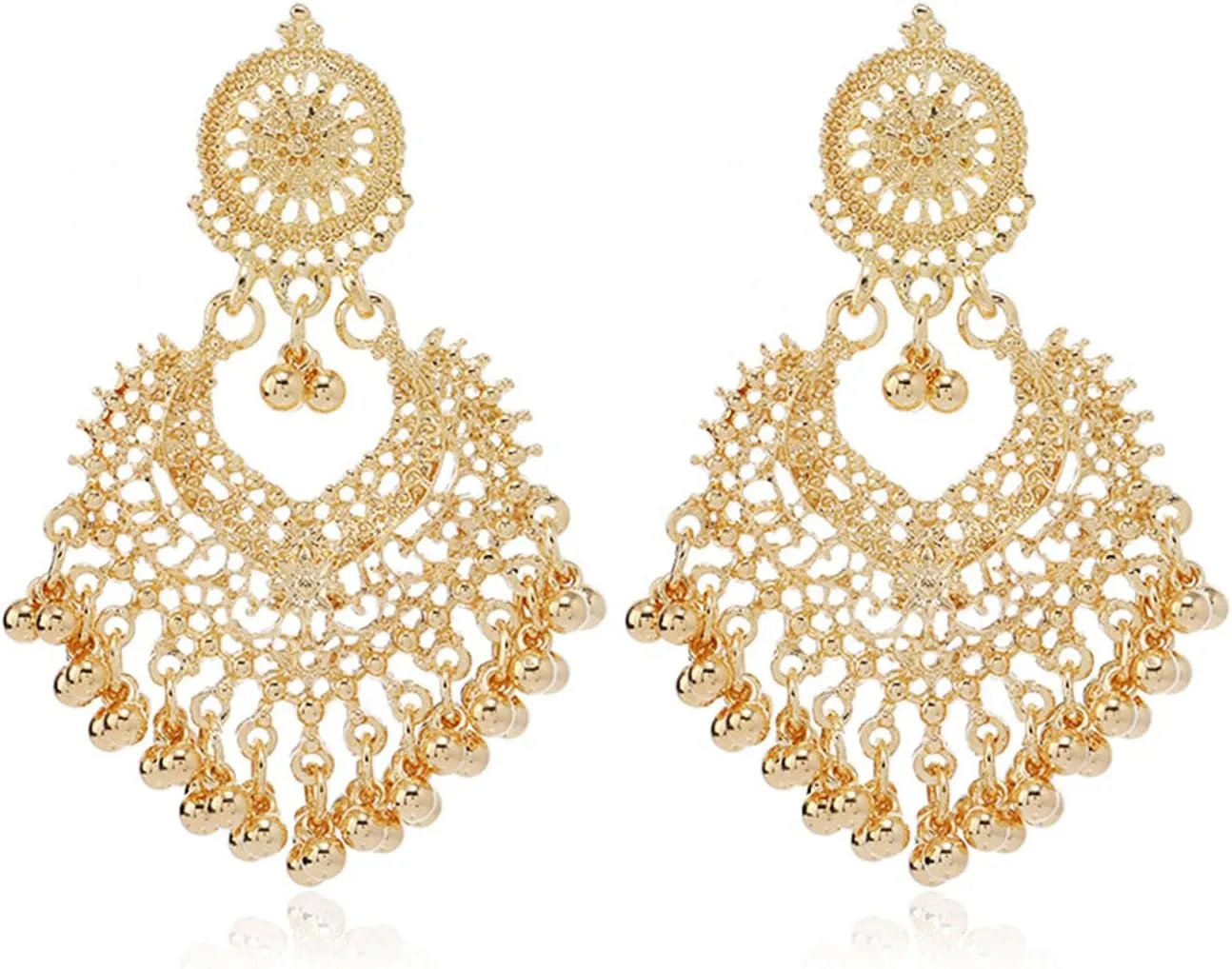 Indian Earrings for Women Boho Tassel Dangle Earrings Bohemian Chandelier Earrings Vintage Ethnic Traditional Jewelry for Women