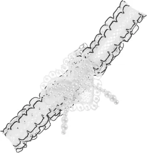 KESYOO Elegant Lace Choker Necklace with Faux Pearl Heart Pendant Neck Collar for Bridal Jewelry for Weddings and Special Occasions