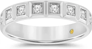 Lab Grown Diamond Anniversary and Wedding Rings for Women | Real 10k White and Yellow Gold 1/4 CTW Certified Diamond Bands | Various Designs to Choose From