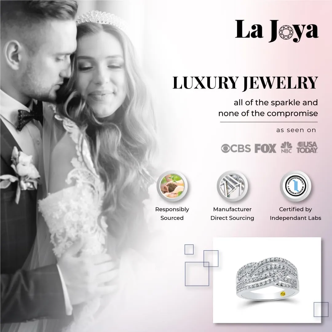 Lab Grown Diamond Crossover Rings for Women | Certified 1/3-3/4 CT. TW. 925 Steling Silver Diamond Ring | Two Styles to Choose From