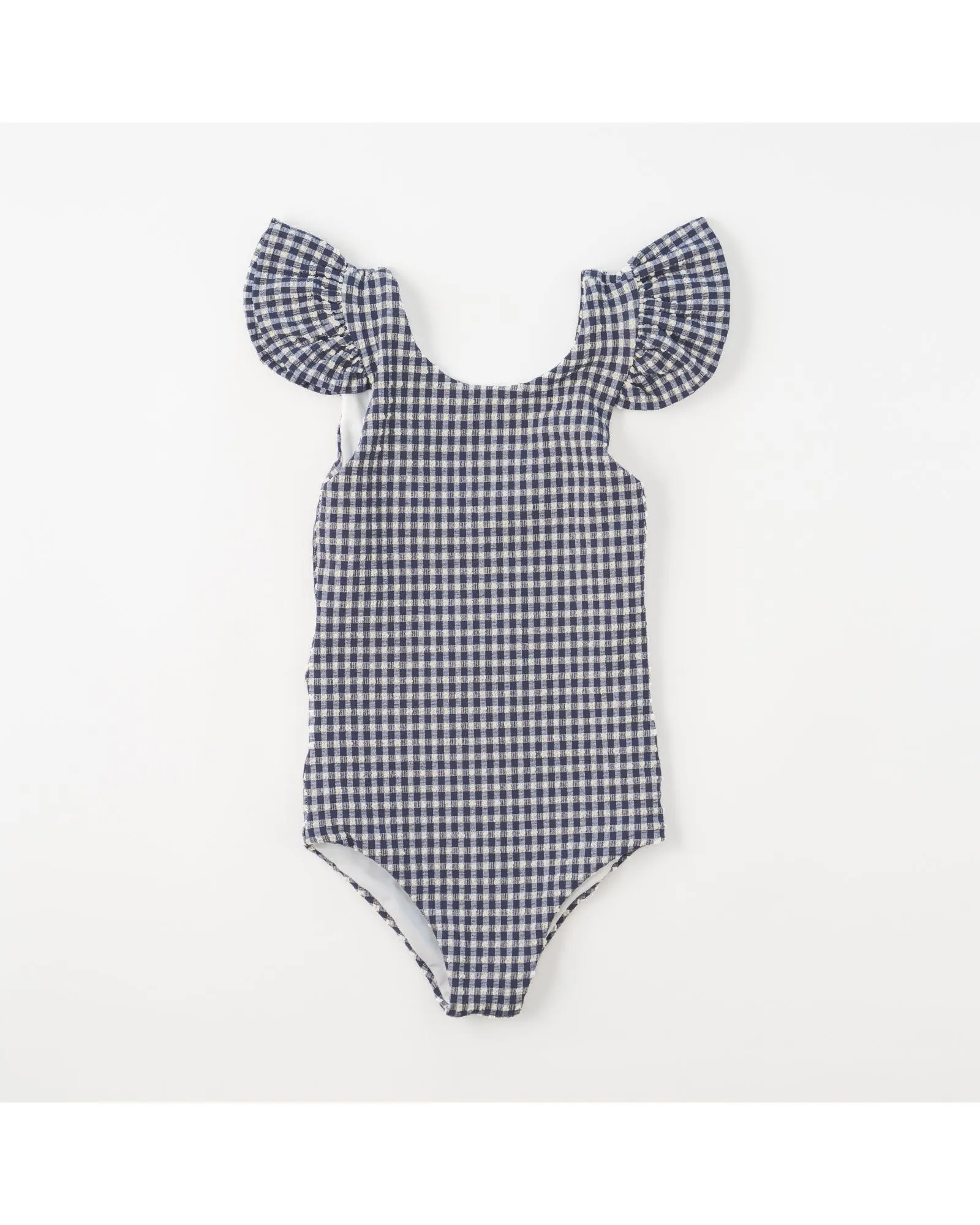 Leonor Girls One Piece in Sapphire Gingham