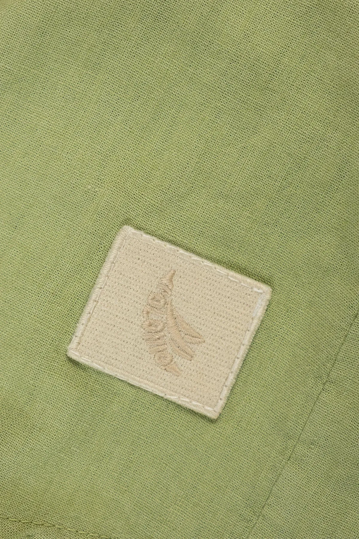Long Sleeve Linen Cotton Shirt in Avocado