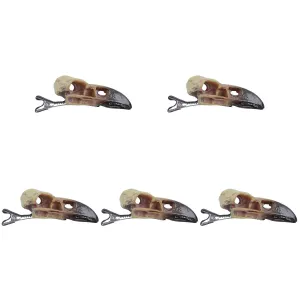 LUOZZY 5pcs Halloween Skull Hairclip Spooky Crow Skull Hairpins Creative Bird Animal Skull Barrette for Halloween Cosplay Party Hair Accessories