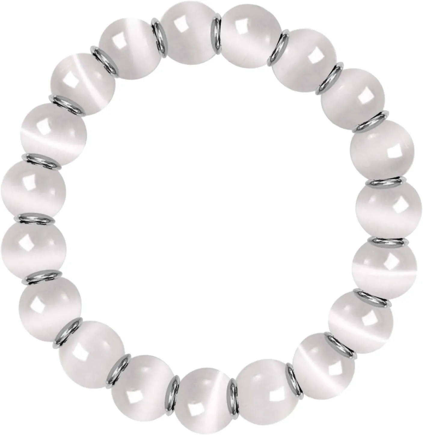 M-Plateau Hand Made Hand Chain,Natural Stone Bead Bracelets For Women And Men -8mm Round Beads.