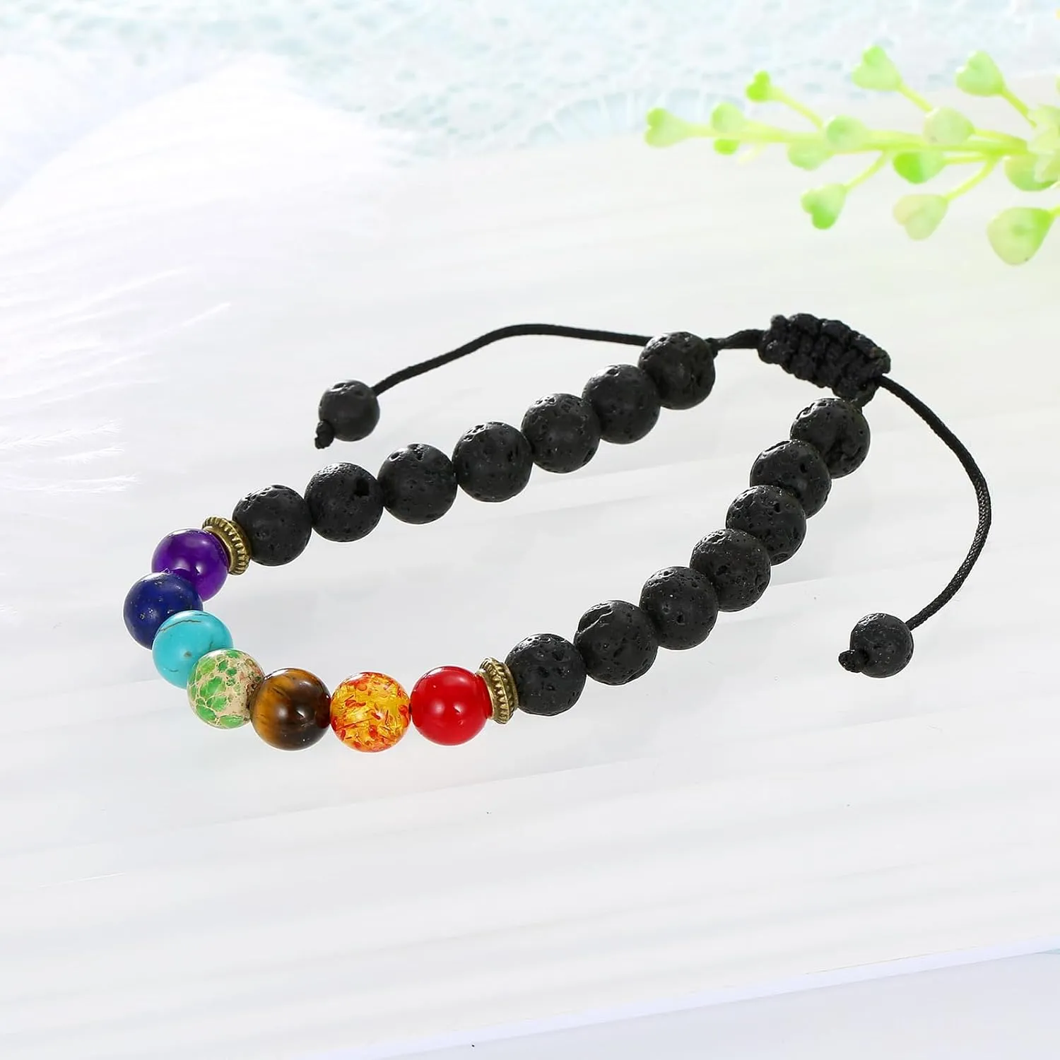 MengPa Mens Beaded Bracelets Bracelet Lava Rock Beads Stone Trendy Jewelry Sets Gifts for Him Boyfriend