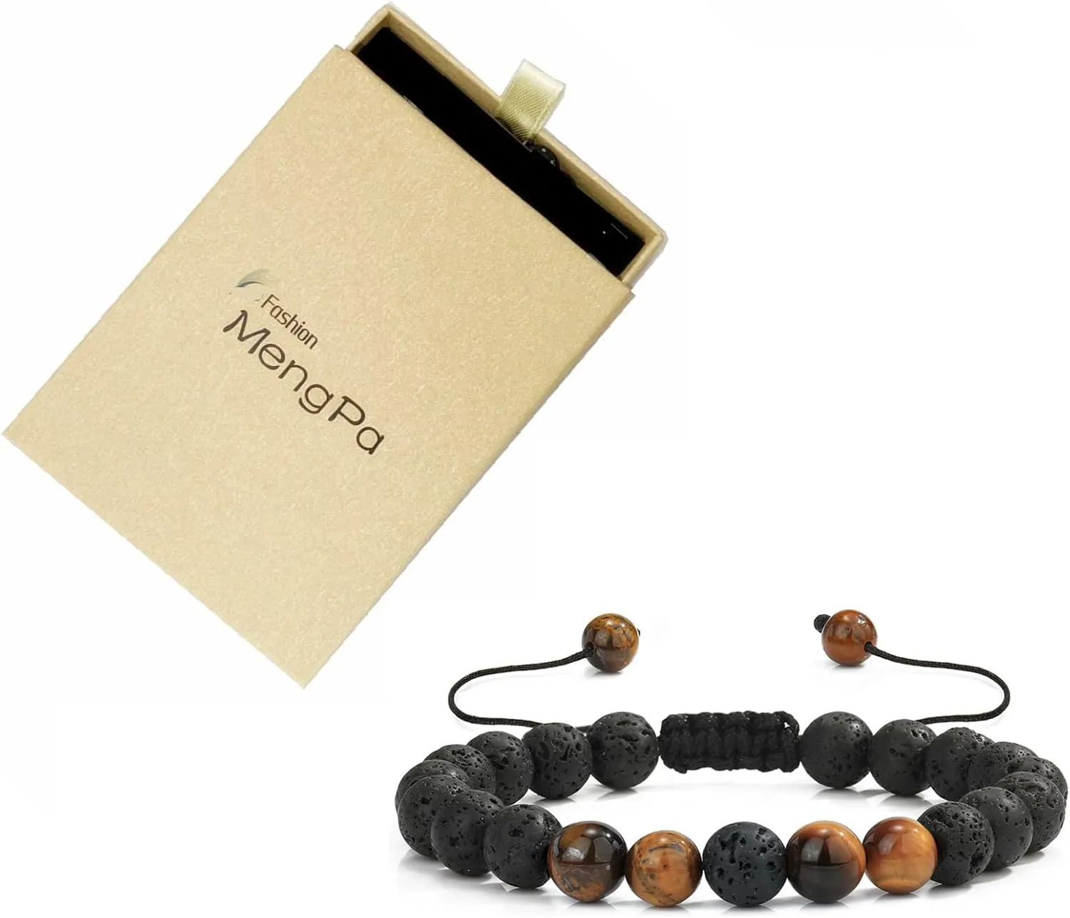 MengPa Mens Beaded Bracelets Bracelet Lava Rock Beads Stone Trendy Jewelry Sets Gifts for Him Boyfriend