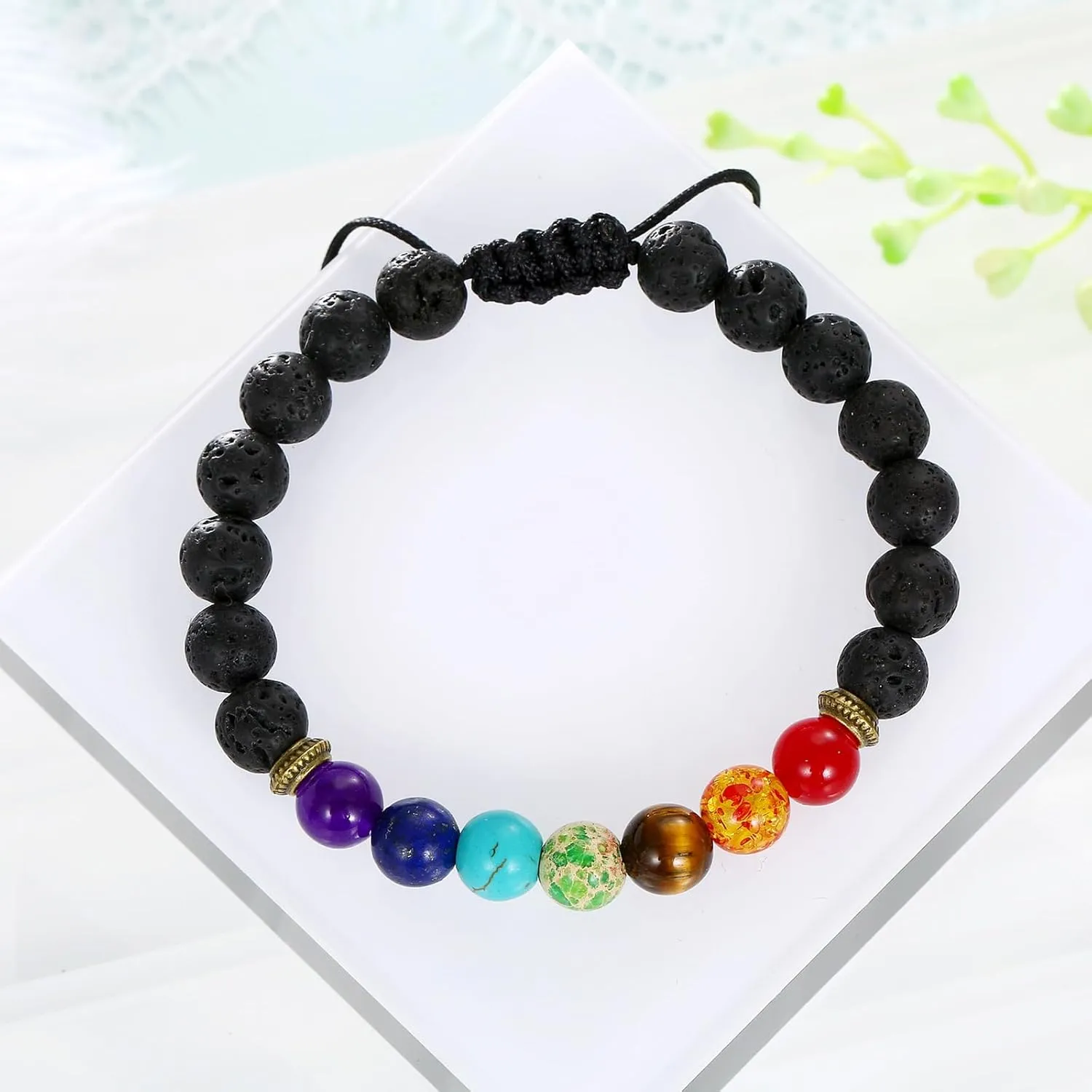 MengPa Mens Beaded Bracelets Bracelet Lava Rock Beads Stone Trendy Jewelry Sets Gifts for Him Boyfriend