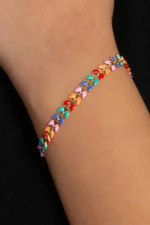 Multicolour Leaf Bracelet
