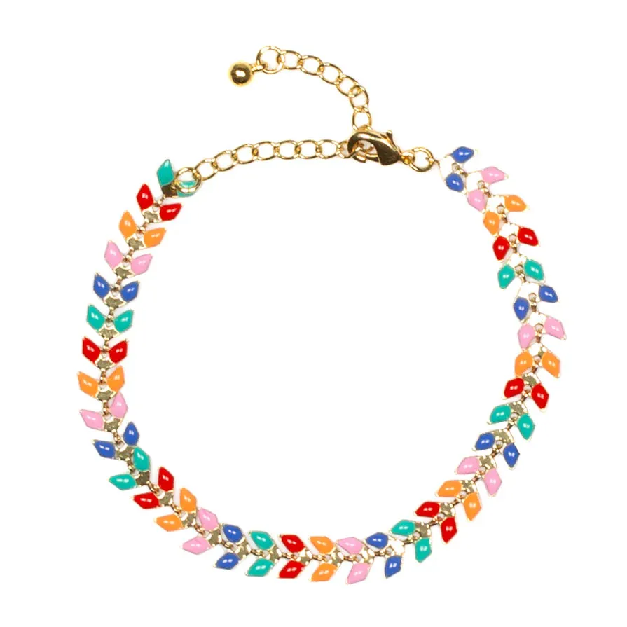 Multicolour Leaf Bracelet