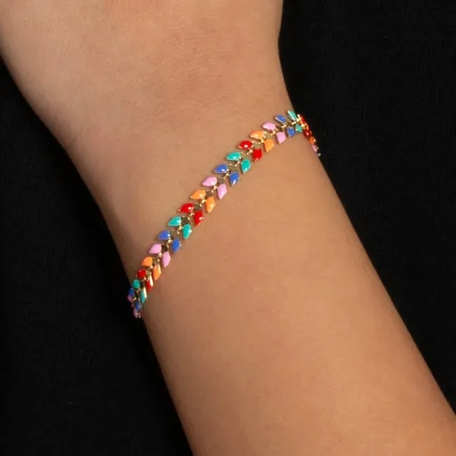 Multicolour Leaf Bracelet