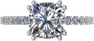 NANA Jewels 1.5-3CT Platinum Plated Sterling Silver Rings CZ Cubic Zirconia Oval Cushion Princess Asscher Cut Engagement Rings | 10K 14K Solid Gold