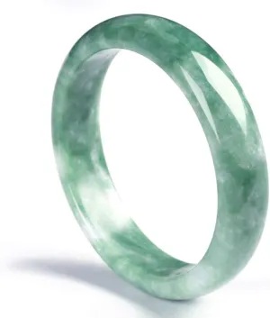 Natural Calcite Jade Bangle Bracelet For Womens Green Color (Small Size(58-59))