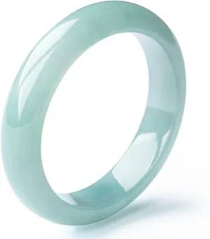 Natural Jade Bangle Bracelet For Women, Light Green Transparent, Hand Polished,worthy Of Inheritance, The Product Has Passed Verification