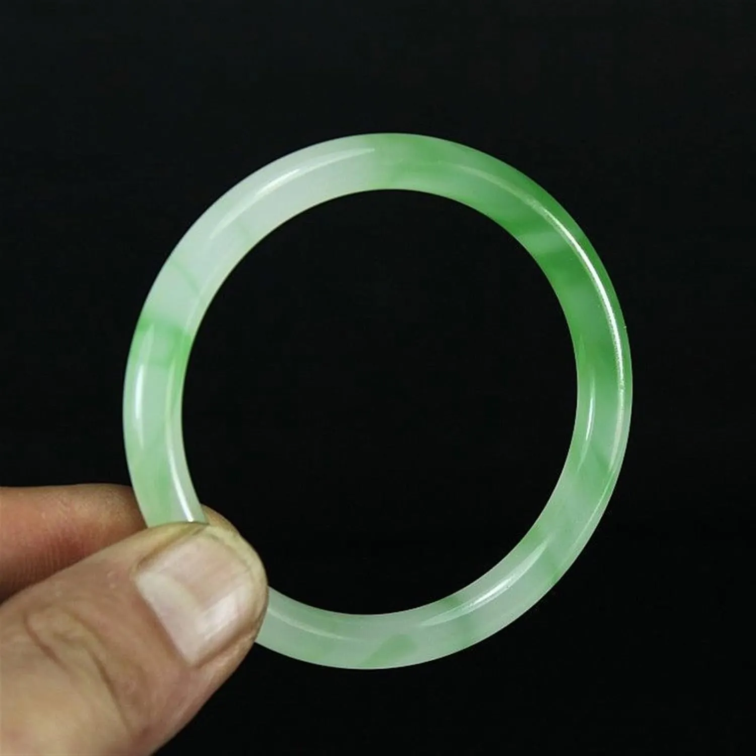 Natural Jade Bangle Women Gifts Men Fine Jewelry Jadeite Bangles Certified Jades Stone Bracelets Accessories Jewellery (Gem Color : 58mm)