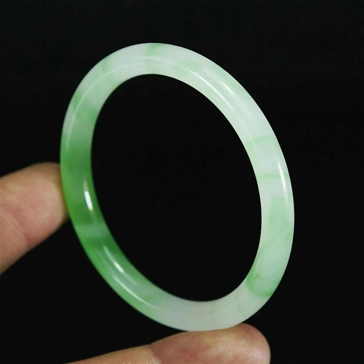 Natural Jade Bangle Women Gifts Men Fine Jewelry Jadeite Bangles Certified Jades Stone Bracelets Accessories Jewellery (Gem Color : 58mm)