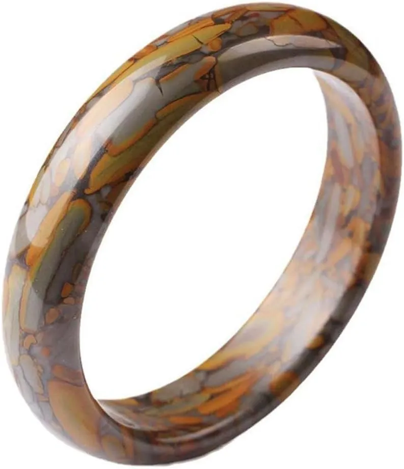 Natural Leaf Cyan Nuwa Stone Bangle 58-62mm Fengshui Fashion Jade bracelet For Women Genuine