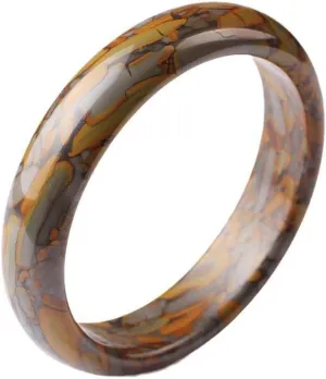 Natural Leaf Cyan Nuwa Stone Bangle 58-62mm Fengshui Fashion Jade bracelet For Women Genuine