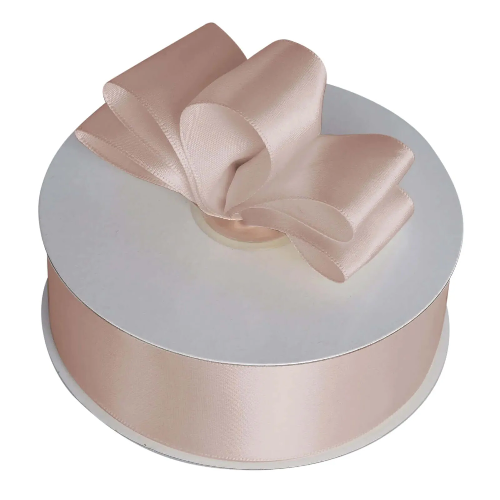 Nude Single Face Decorative Satin Ribbon 50 Yards 1.5"