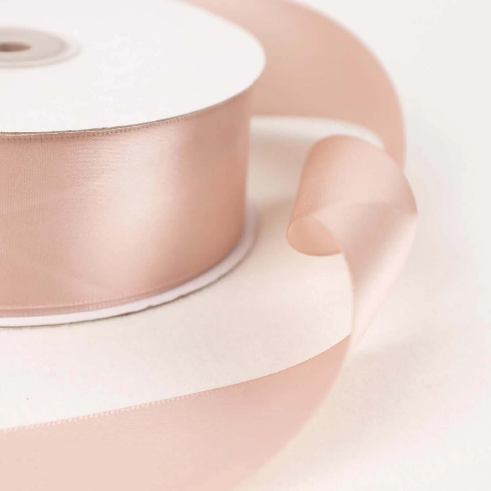 Nude Single Face Decorative Satin Ribbon 50 Yards 1.5"