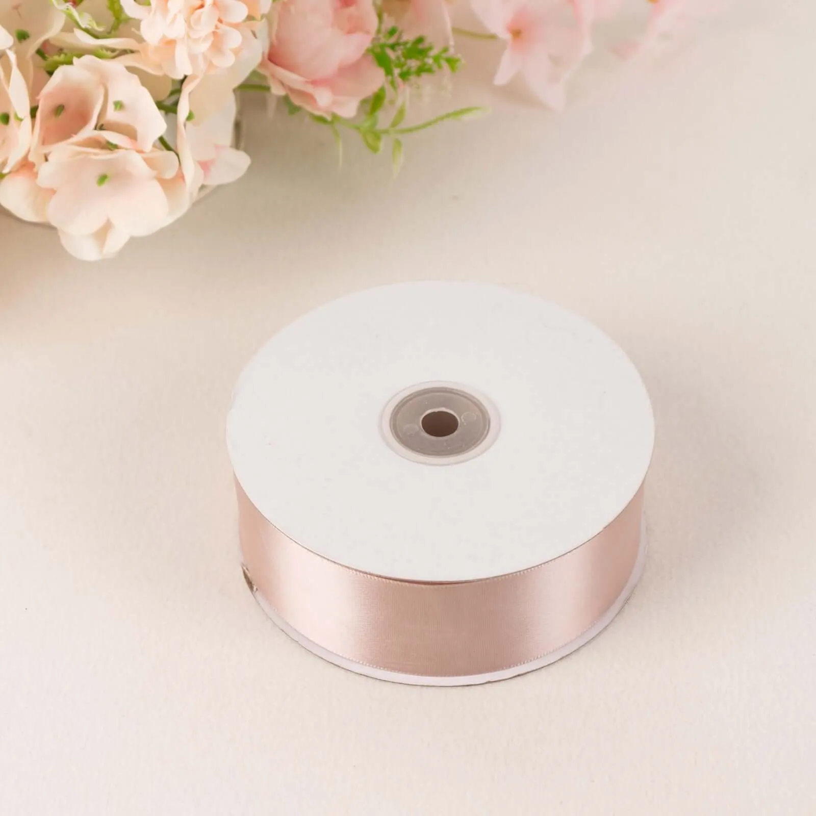 Nude Single Face Decorative Satin Ribbon 50 Yards 1.5"