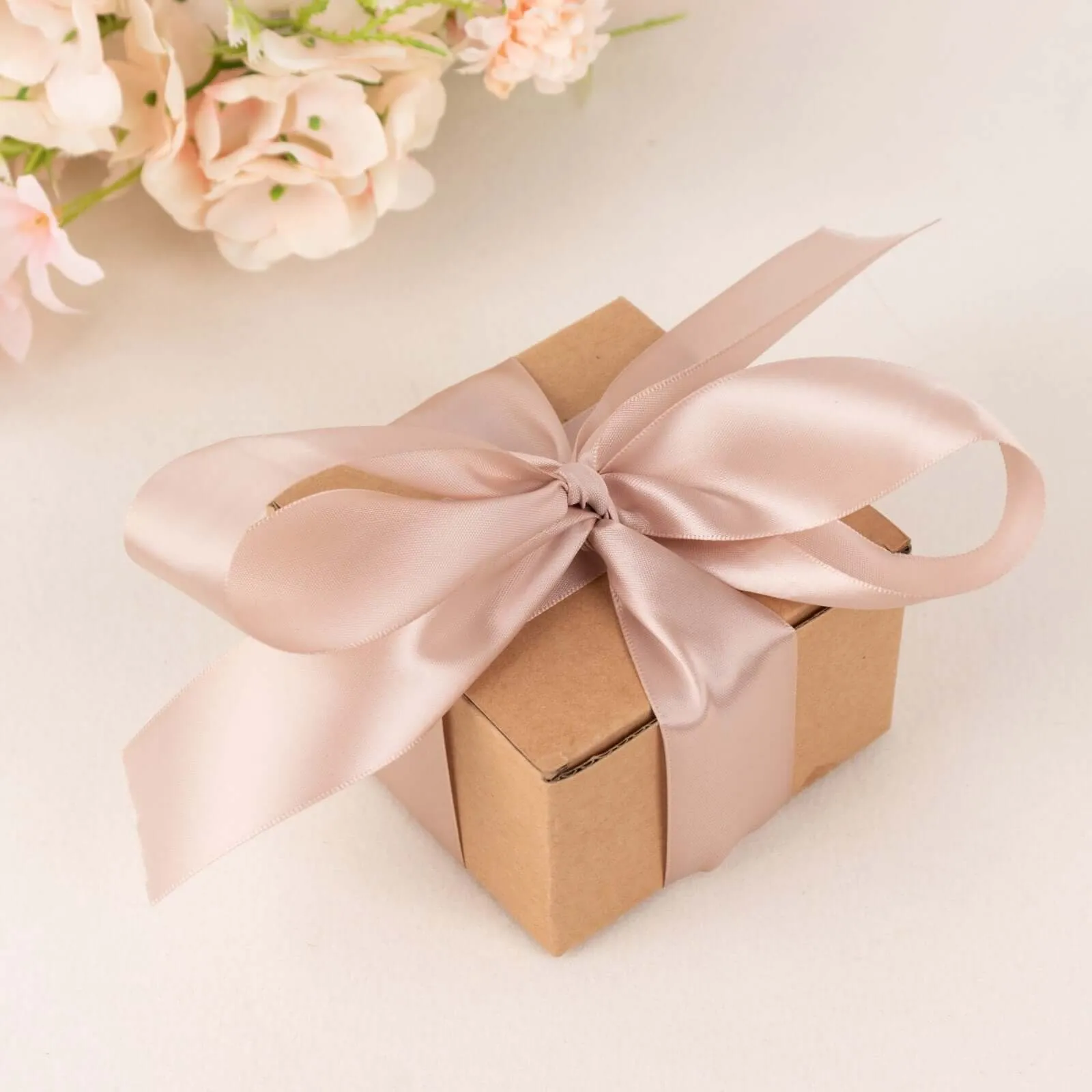 Nude Single Face Decorative Satin Ribbon 50 Yards 1.5"