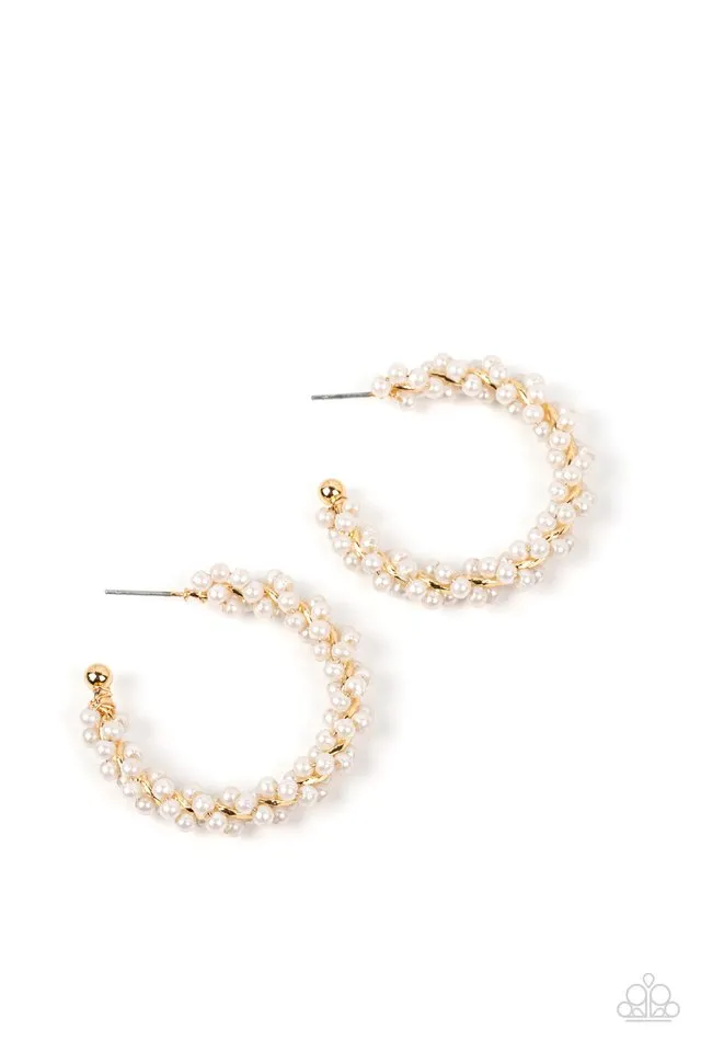 Paparazzi Earring ~ Yacht Royale - Gold