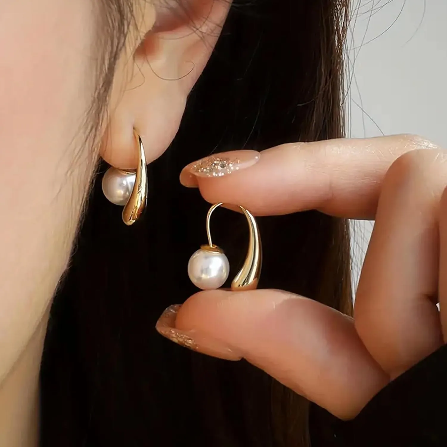 Pearl Drop Earrings for Women Trendy Long Tassel Pearl Earrings Dangle Dainty Bridal Earrings for Wedding Pearl Prom Earrings Jewelry Birthday Gifts