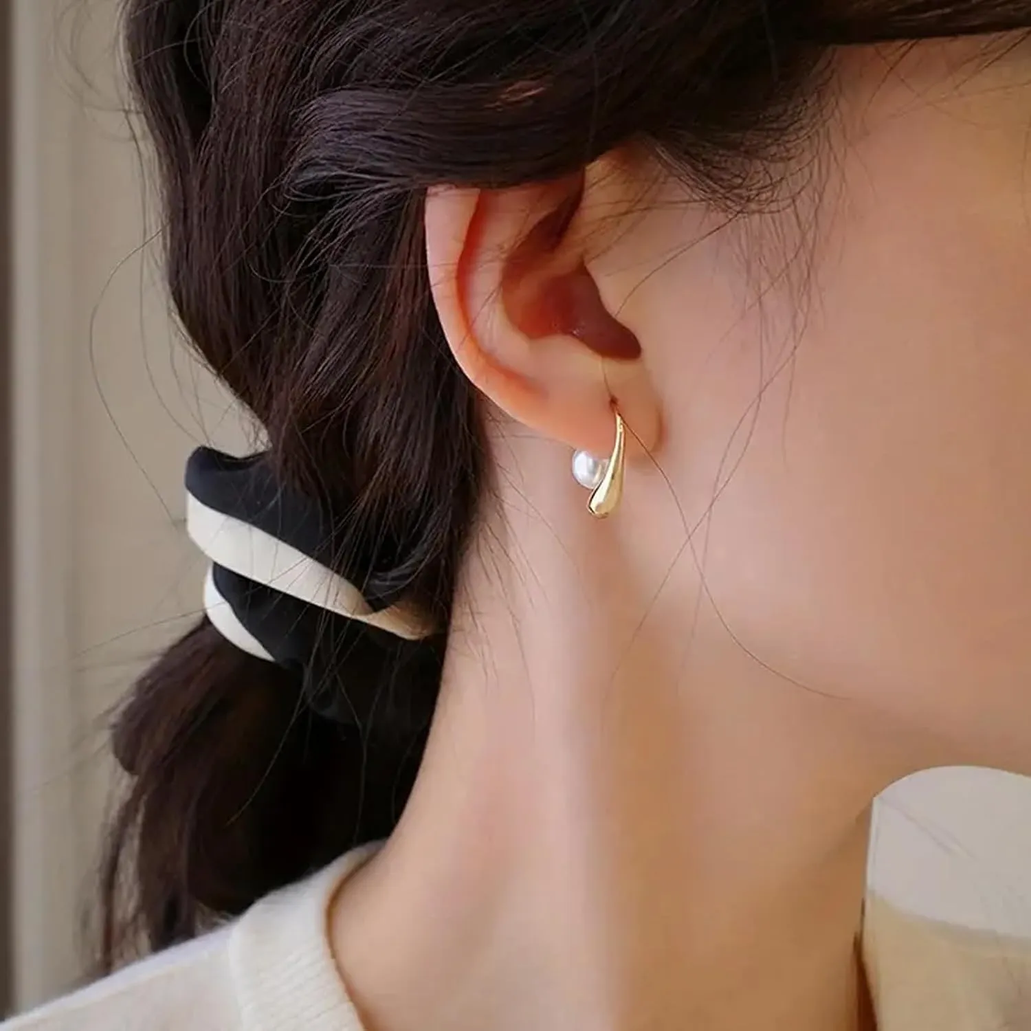 Pearl Drop Earrings for Women Trendy Long Tassel Pearl Earrings Dangle Dainty Bridal Earrings for Wedding Pearl Prom Earrings Jewelry Birthday Gifts