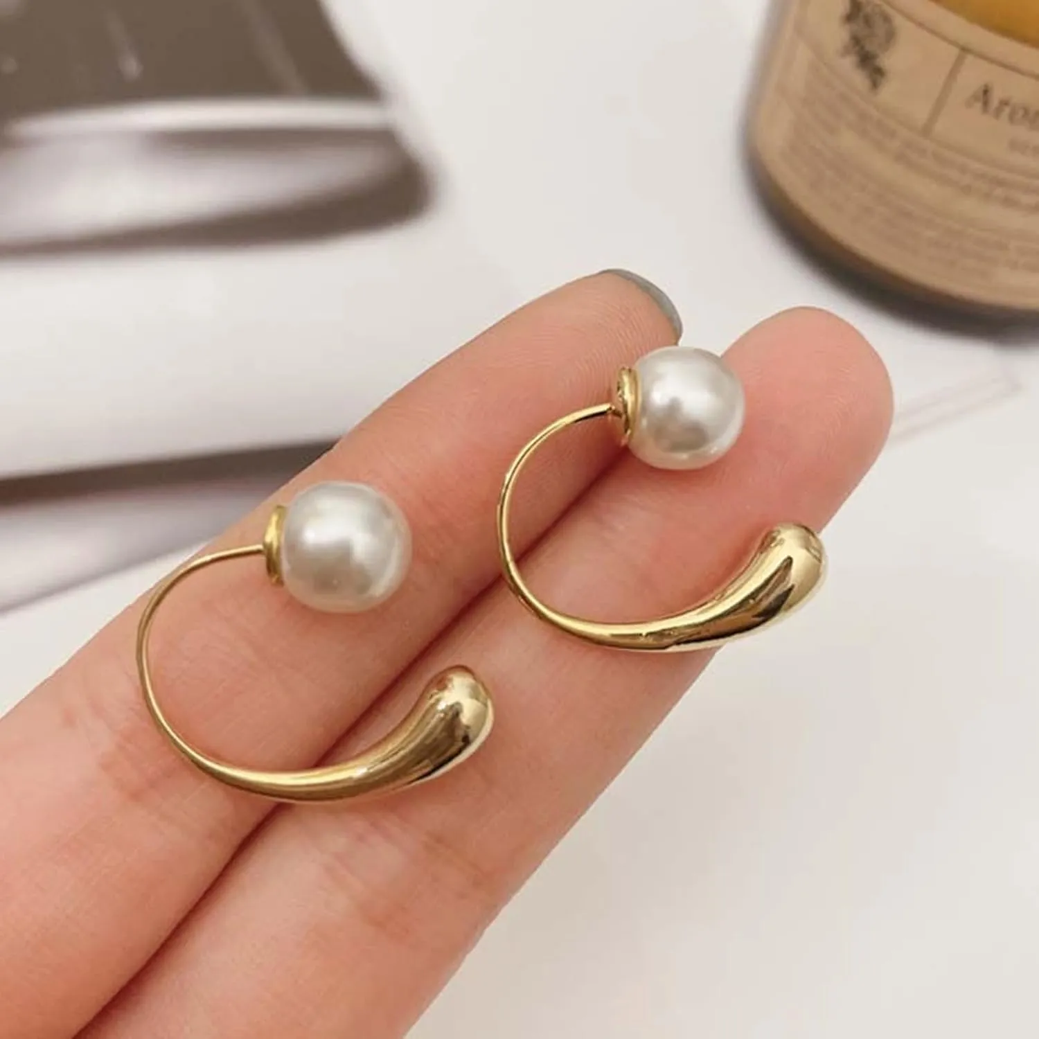 Pearl Drop Earrings for Women Trendy Long Tassel Pearl Earrings Dangle Dainty Bridal Earrings for Wedding Pearl Prom Earrings Jewelry Birthday Gifts