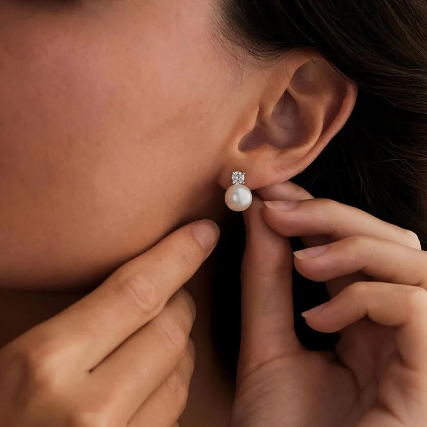 Pearl Earrings for Women Trendy Pearl Dangle Earrings Cute Stud Earrings Wedding Jewelry Birthday Gifts for Women