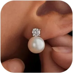 Pearl Earrings for Women Trendy Pearl Dangle Earrings Cute Stud Earrings Wedding Jewelry Birthday Gifts for Women