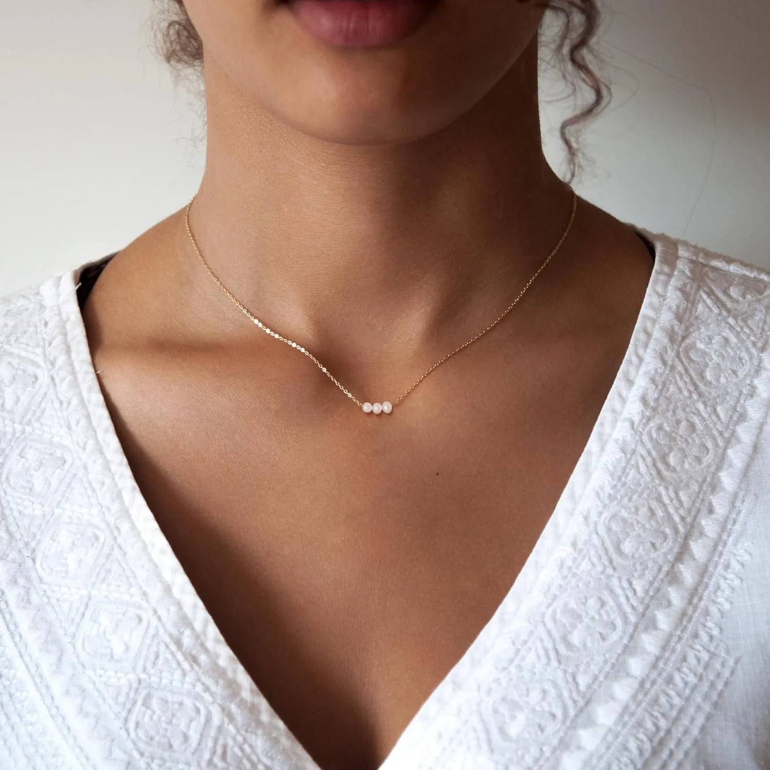 Pearl Necklaces for Women | 14K Gold Plated Chain with Handpicked Pearls, Timeless Dainty Jewelry Gift