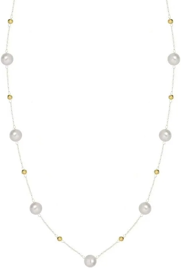Pearl Necklaces for Women,Dainty 14K Gold pendant necklace,Trendy Simple Choker Necklace for Women,Jewelry Bridesmaids Gifts