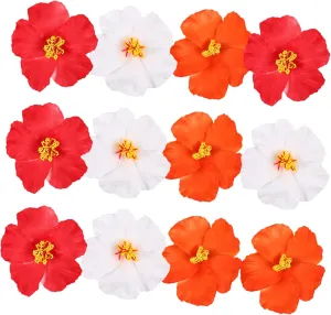 PRETYZOOM 12Pcs Boho Beach Hair Accessories Lightweight Tropical Floral Barrettes for Summer Parties Weddings and Everyday Wear