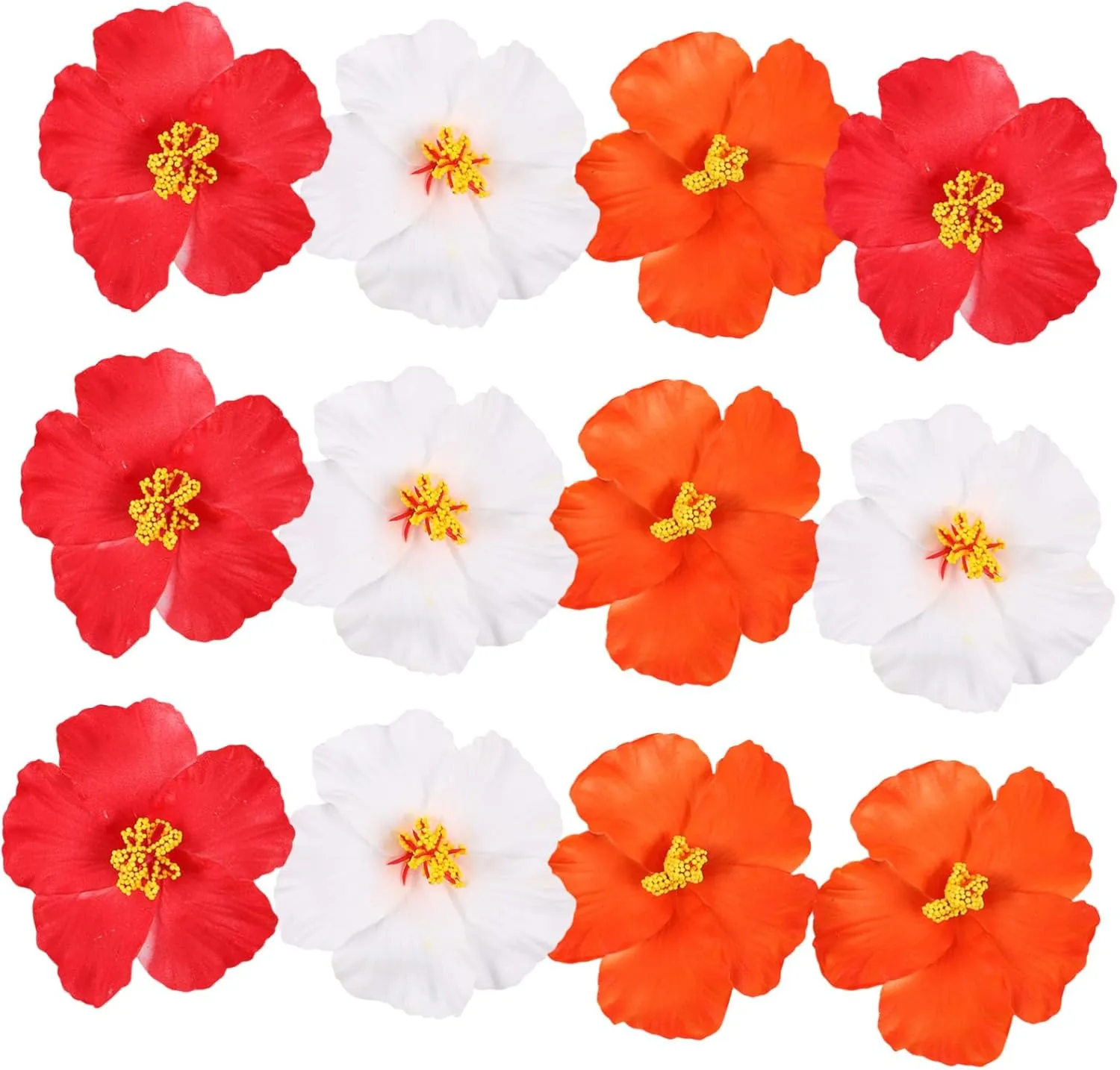 PRETYZOOM 12Pcs Boho Beach Hair Accessories Lightweight Tropical Floral Barrettes for Summer Parties Weddings and Everyday Wear