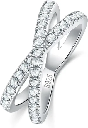 RINEY&KY Moissanite Engagemeng Rings for Women Lab Created Moissanite Rings 18K White Gold Plated Sterling Silver Diamond Ring Promise Rings for Her Anniversary Rings for Women Girls Wife Mother