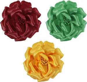 Rose Hair Clip for Weddings Brooch Corsage Hair Head Clip on Flowers for Hair Jewellery Barrette Hair Decorations for Women Accessories | Hair Clips Girls Set Flower Brooches and Pins for Women 3.15"