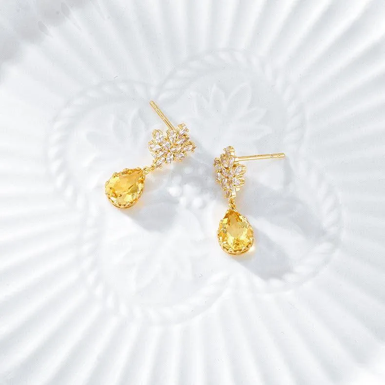 S925 14K Gold Plated New Female Earrings