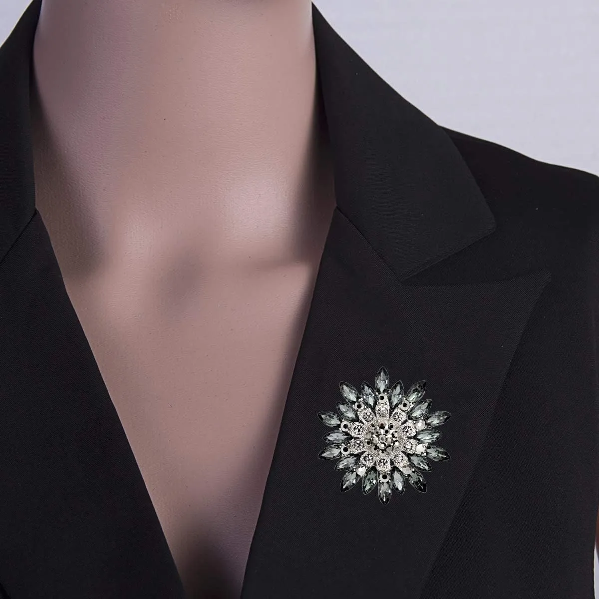 seven wolves All-Match Accessories Brooches Wedding Bridal Big Crystal Rhinestone Bouquet Brooch Pin for Women