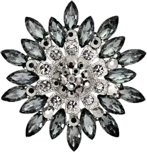 seven wolves All-Match Accessories Brooches Wedding Bridal Big Crystal Rhinestone Bouquet Brooch Pin for Women