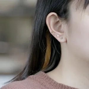 Silver Plated Earrings Fashion Piece