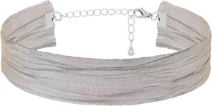 Simple Minimal Chiffon Sheer Choker Everyday Essential Necklaces Aesthetic Jewelry Accessories Gifts for Women