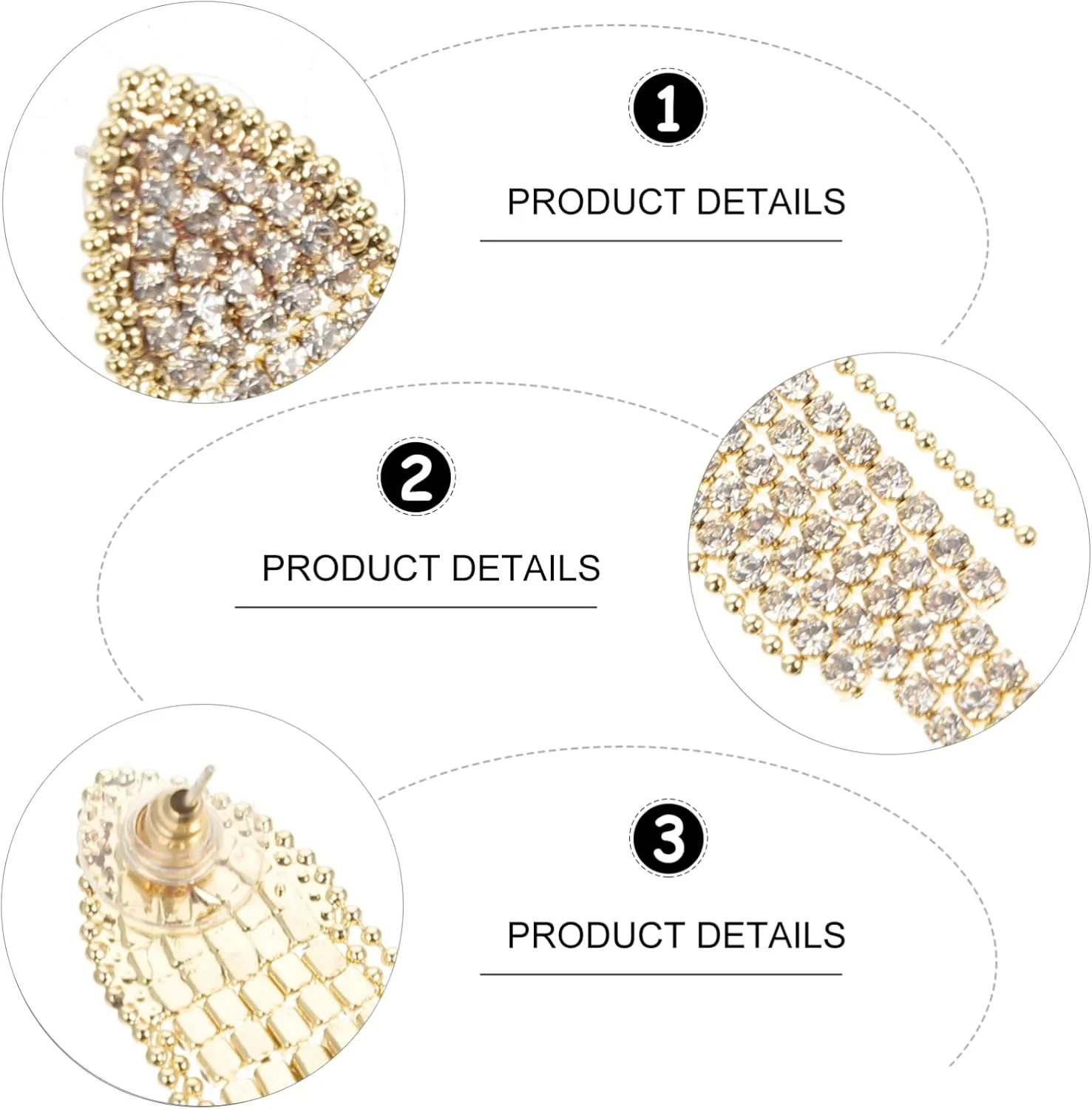 SOIMISS 1 Pair Tassel Rhinestone Earrings Tassel Dangling Earrings Chain Earring Fashion Earrings Bride Earring Silver Chandelier Hand Jewelry Full Diamond Alloy 925