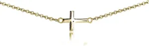 Sterling Silver & Rose Gold Layered Cross & Choker Necklaces - Dainty Gold for Women