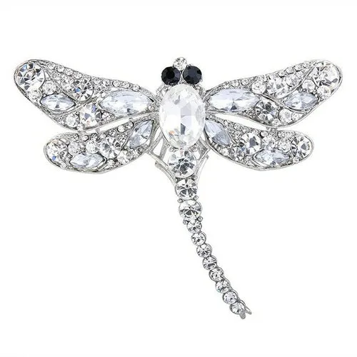White Floral Leaf Brooch Trendy Alloy Enamel Lily Valley Gold Color