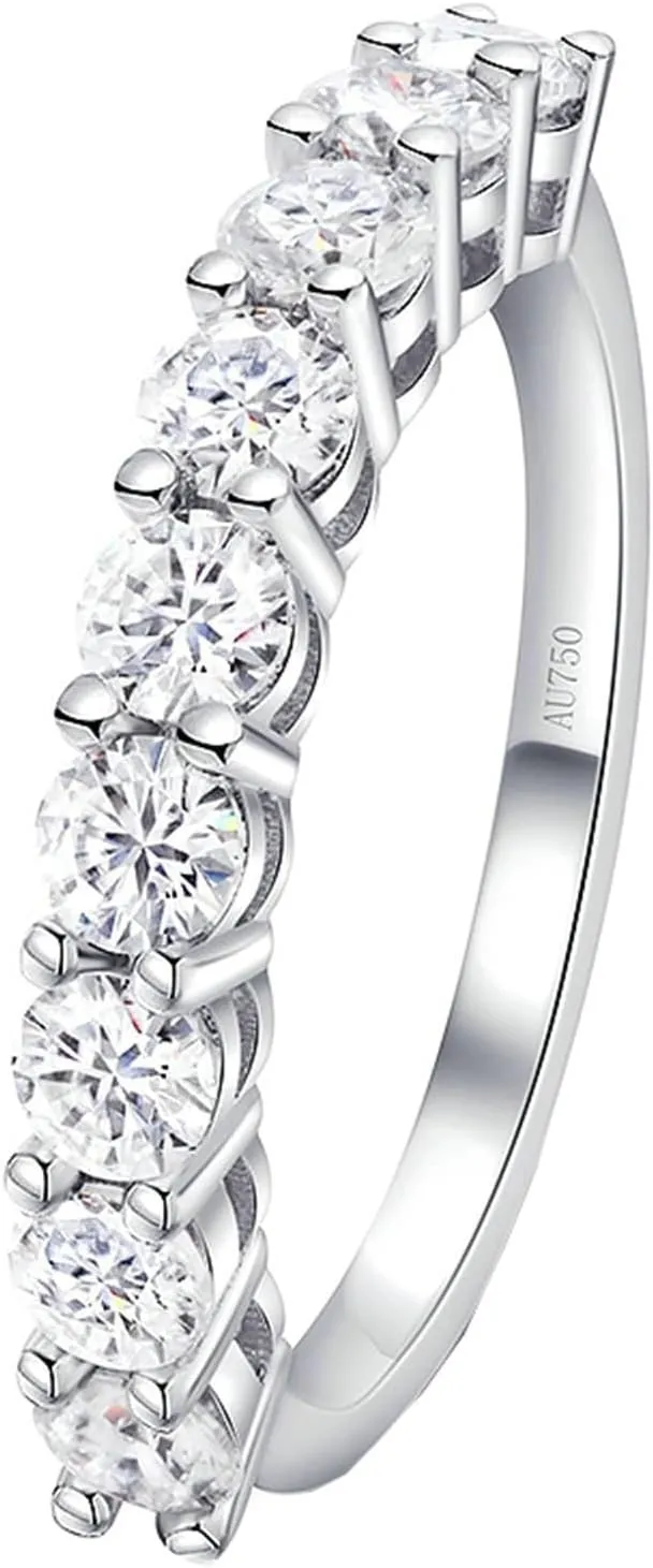 Wycian Married Ring, 18K Rings Diamond Stackable Knuckle for Women bff Auntie Valentines Day Jewelry