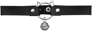 Xiyantiji Cat Choker Necklace for Women Gothic Pink Black Leather Chokers Collar with Bell for Cosplay Party